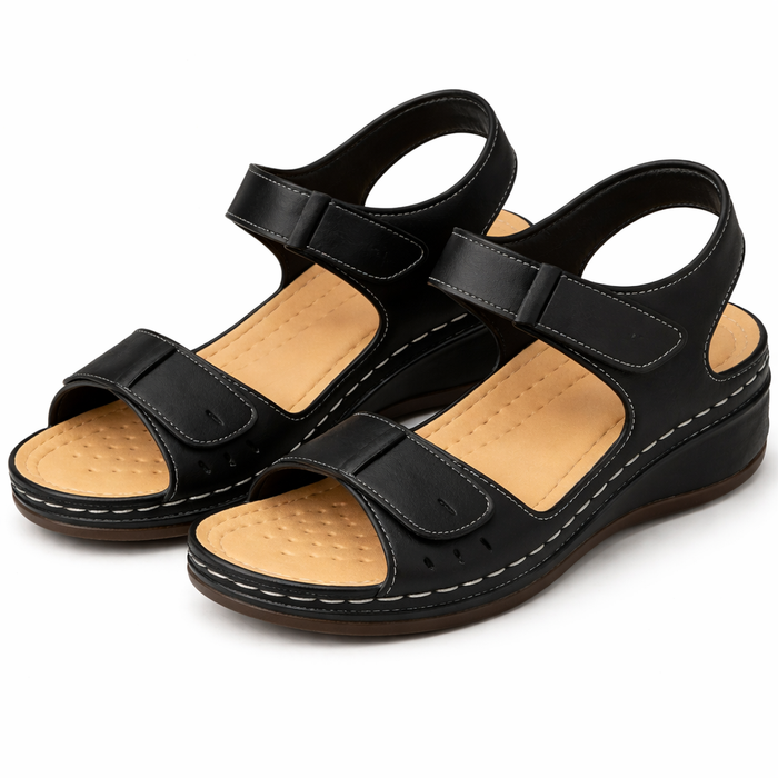 Women's Orthopedic Wedge Sandals UK – Walking Comfort | The Marlowe | Huna