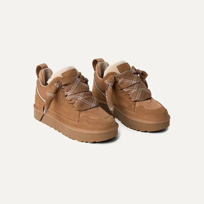 Women's Orthopedic Winter Sneakers Beige Suede