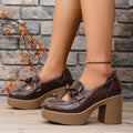 Women's Platform Block Heels – Bow Detail | The Blair | Huna