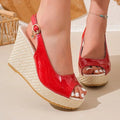 Women's Platform Wedge Sandals – Peep Toe | The Breeze | Huna