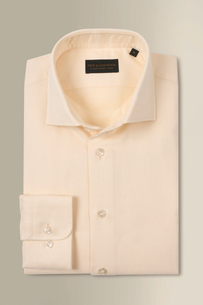 Yellow Cutaway Collar Standard Fit Flannel Shirt
