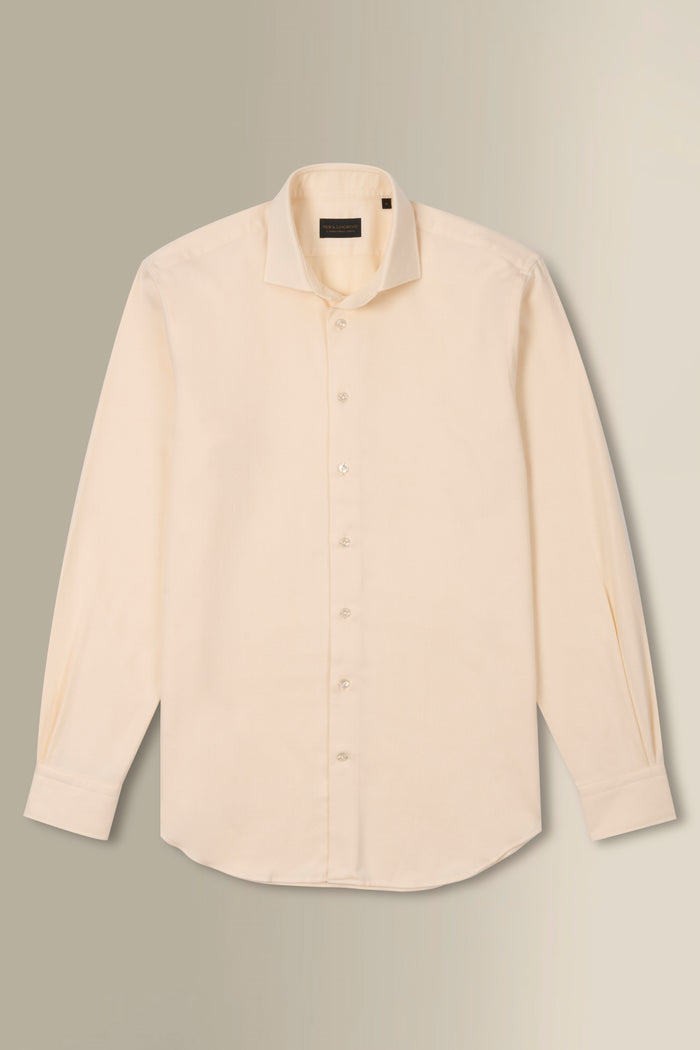 Yellow Cutaway Collar Standard Fit Flannel Shirt