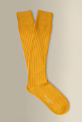 Yellow Long Heavyweight Cashmere Lounge Socks