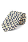 Yellow Micro Floral Print Silk Tie